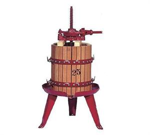 fruktpresse / Vinpresse, 20 liter. Oplukkelig pressekurv.